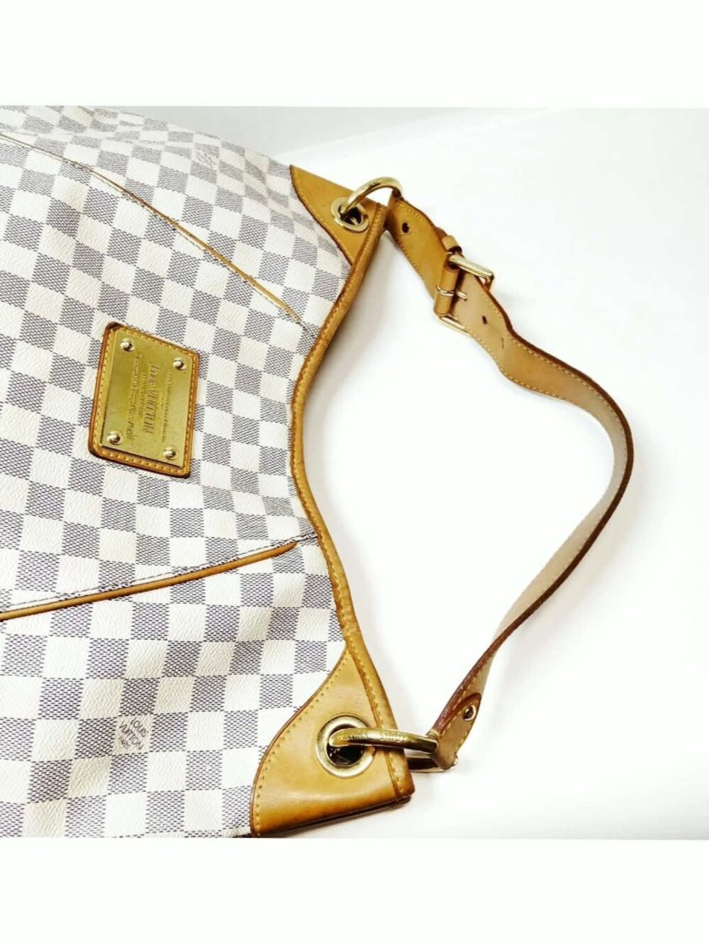 Authentic Louis Vuitton Galliera GM Damier Azur Hobo Shoulder Bag Large LV Tote - Picture 8 of 16